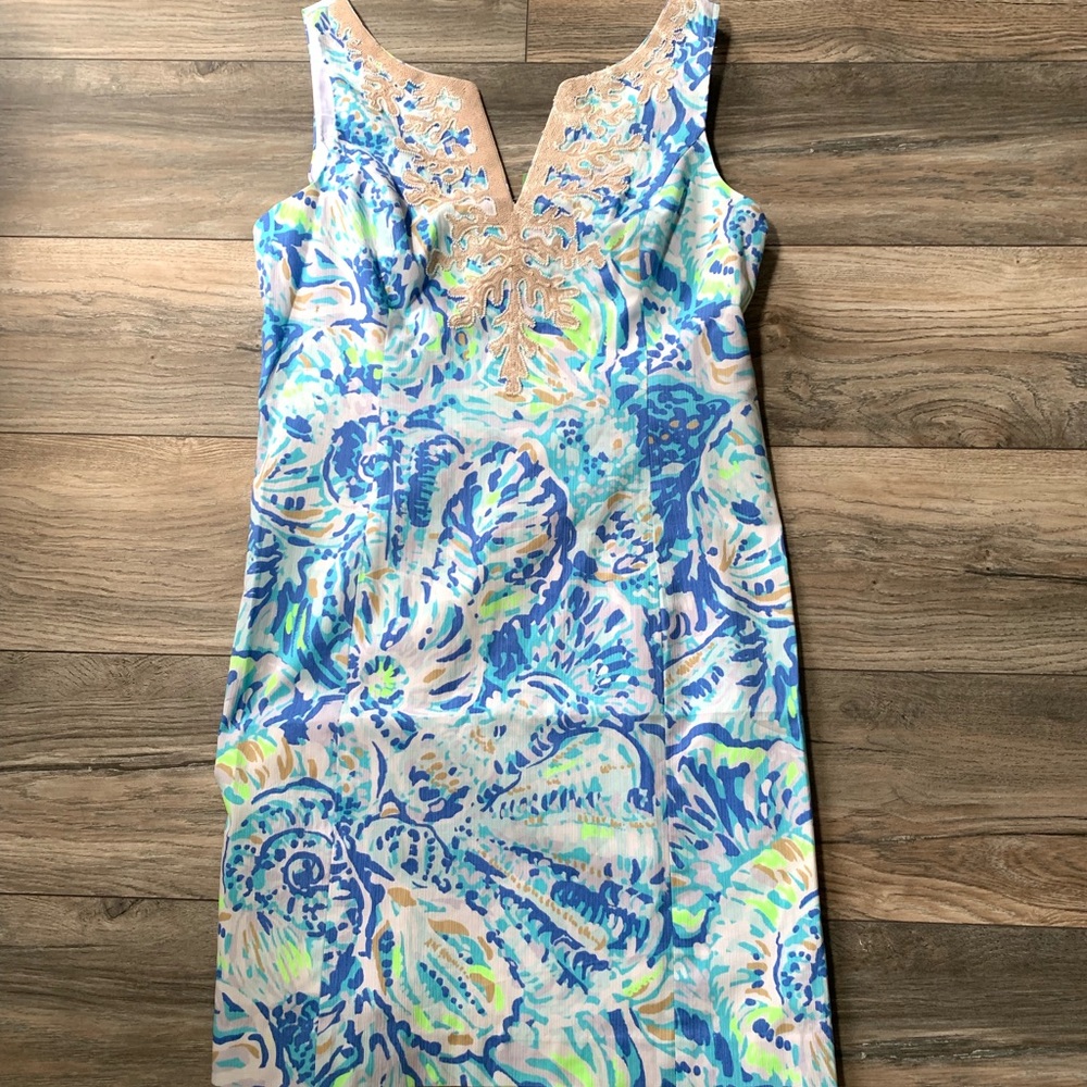 Lilly Pulitzer Gabby Shift Bennet Blue Salty Seas